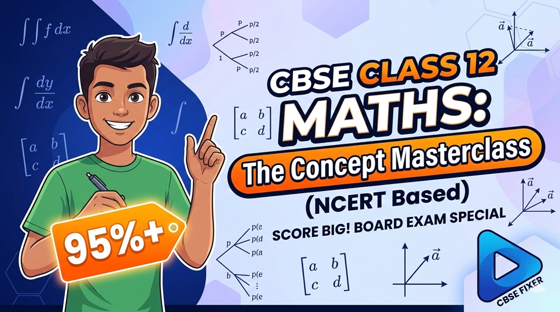 CBSE Class 12 Maths: The Concept Masterclass (NCERT Based)